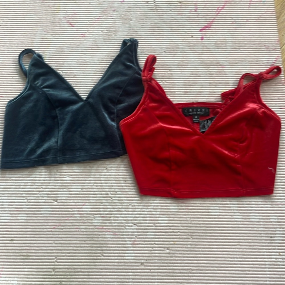 Set of Two Velvet Tanks